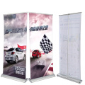 Special custom banner shelf easy Roll up banner display shelf for pull banners